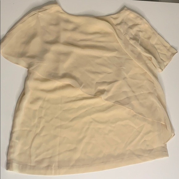 Anthropologie Pins & Needles Cream Tier layer drape large women’s shirt T-shirt - Picture 5 of 8